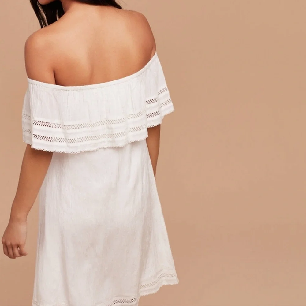 Aritzia Wilfred | Emmie Dress | Oak/White | M - Picture 2 of 10